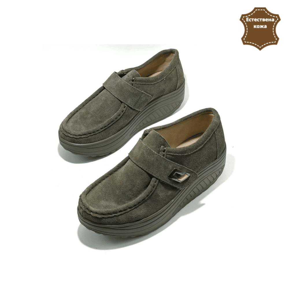 18020 дамски обувки Никол зелен 1